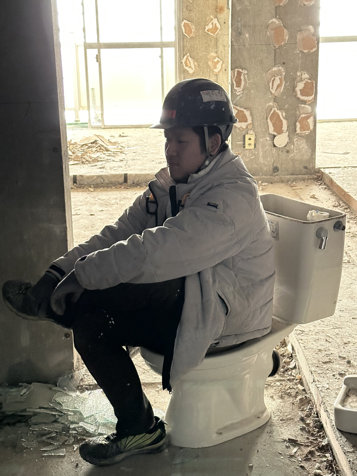 作業現場の男性